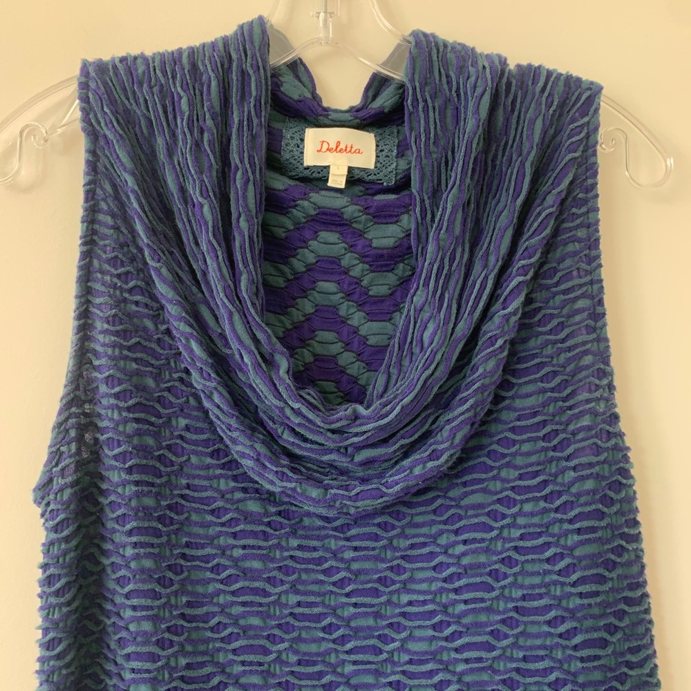Anthropologie Deletta Cowl Neck Sleeveless Top